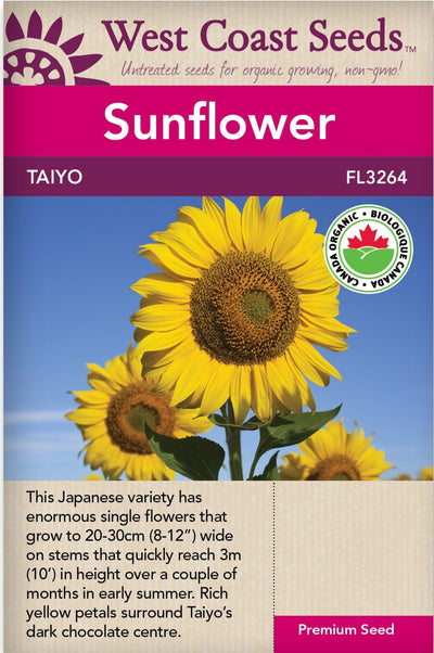 Organic Sunflower Taiyo - West Coast Seeds