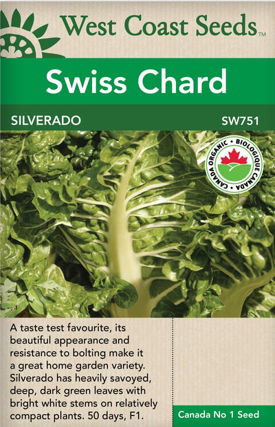 Organic Swiss Chard Silverado - West Coast Seeds