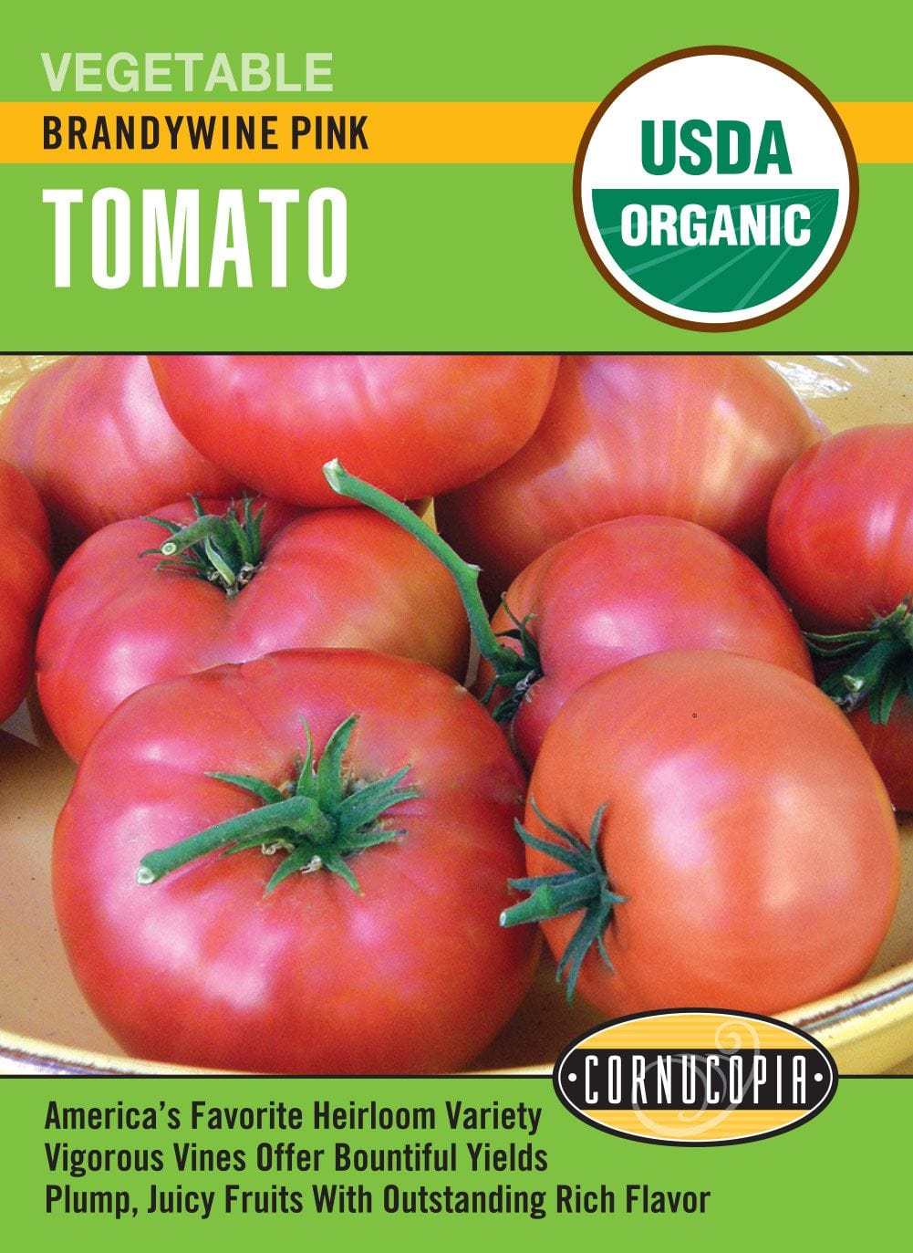 Organic Tomato Brandywine Pink - Cornucopia Seeds