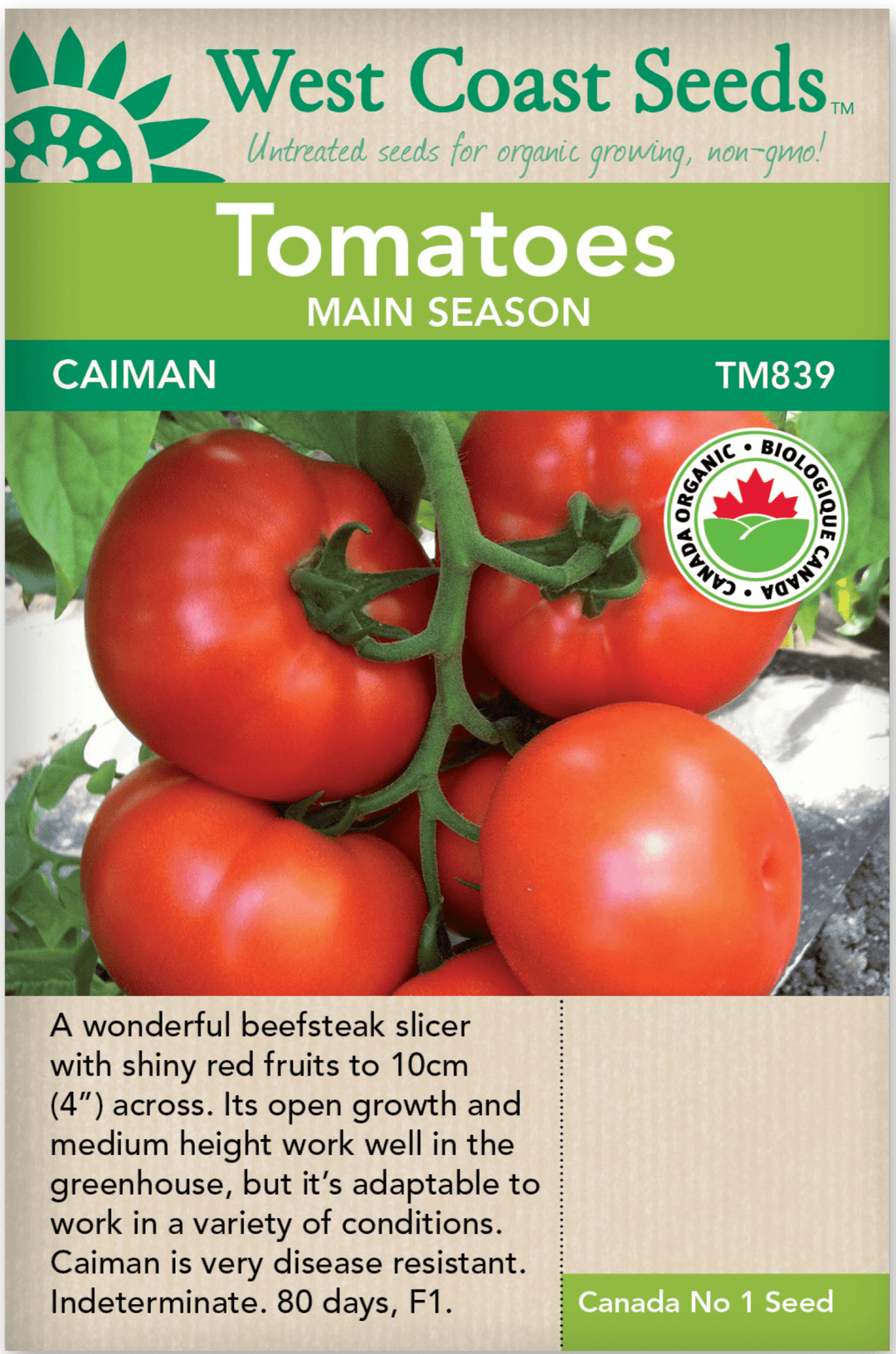 Organic Tomato Caiman - West Coast Seed