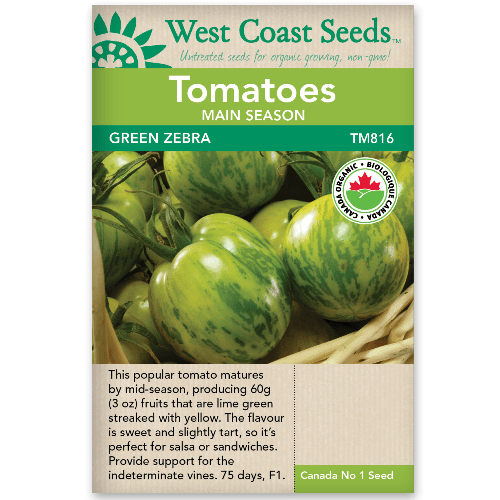 Tomato Green Zebra Organic - West Coast Seeds