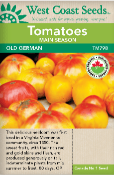 Tomato Old German Organic - West Coast Seeds
