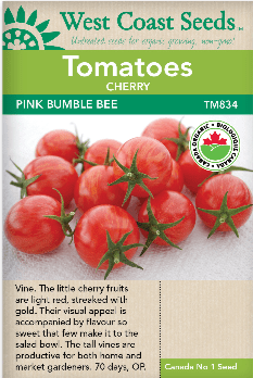 Tomato Pink Bumble Bee Organic - West Coast Seeds