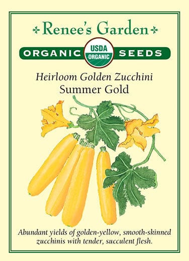 Organic Zucchini Summer Gold - Renee's Garden