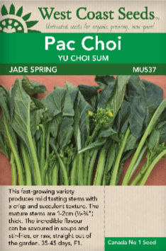 Pac Choi Jade Spring - West Coast Seeds