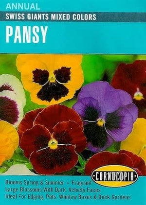 Pansy Swiss Giants Mix - Cornucopia Seeds