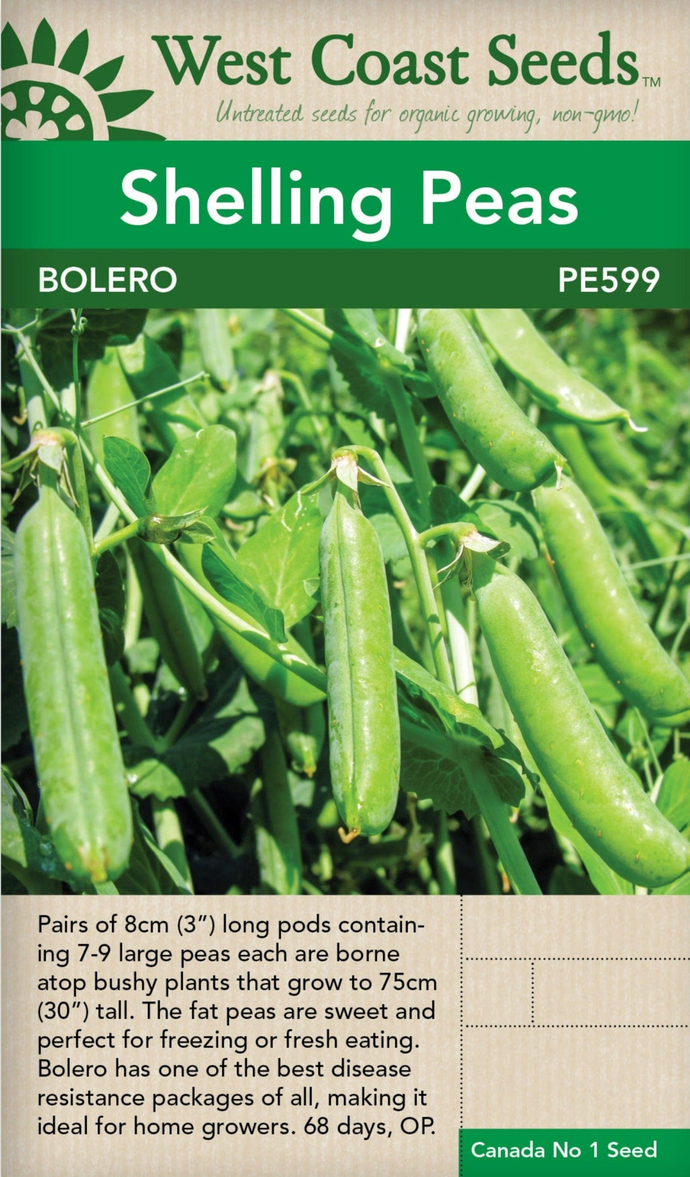 Pea Shelling Bolero - West Coast Seeds