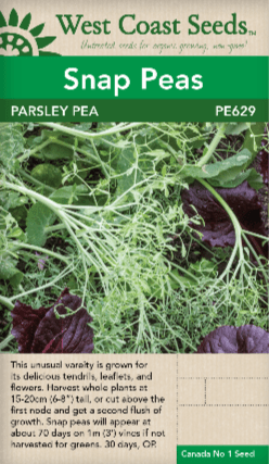Snap Peas Parsley Pea - West Coast Seeds