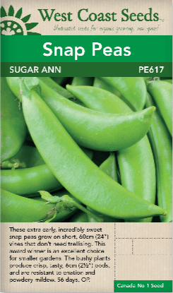 Peas Sugar Ann - West Coast Seeds