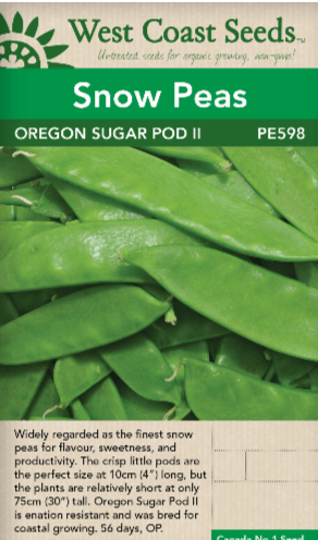 Snow Peas Oregon Sugar Pod II - West Coast Seeds