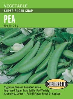 Pea Super Sugar Snap - Cornucopia Seeds