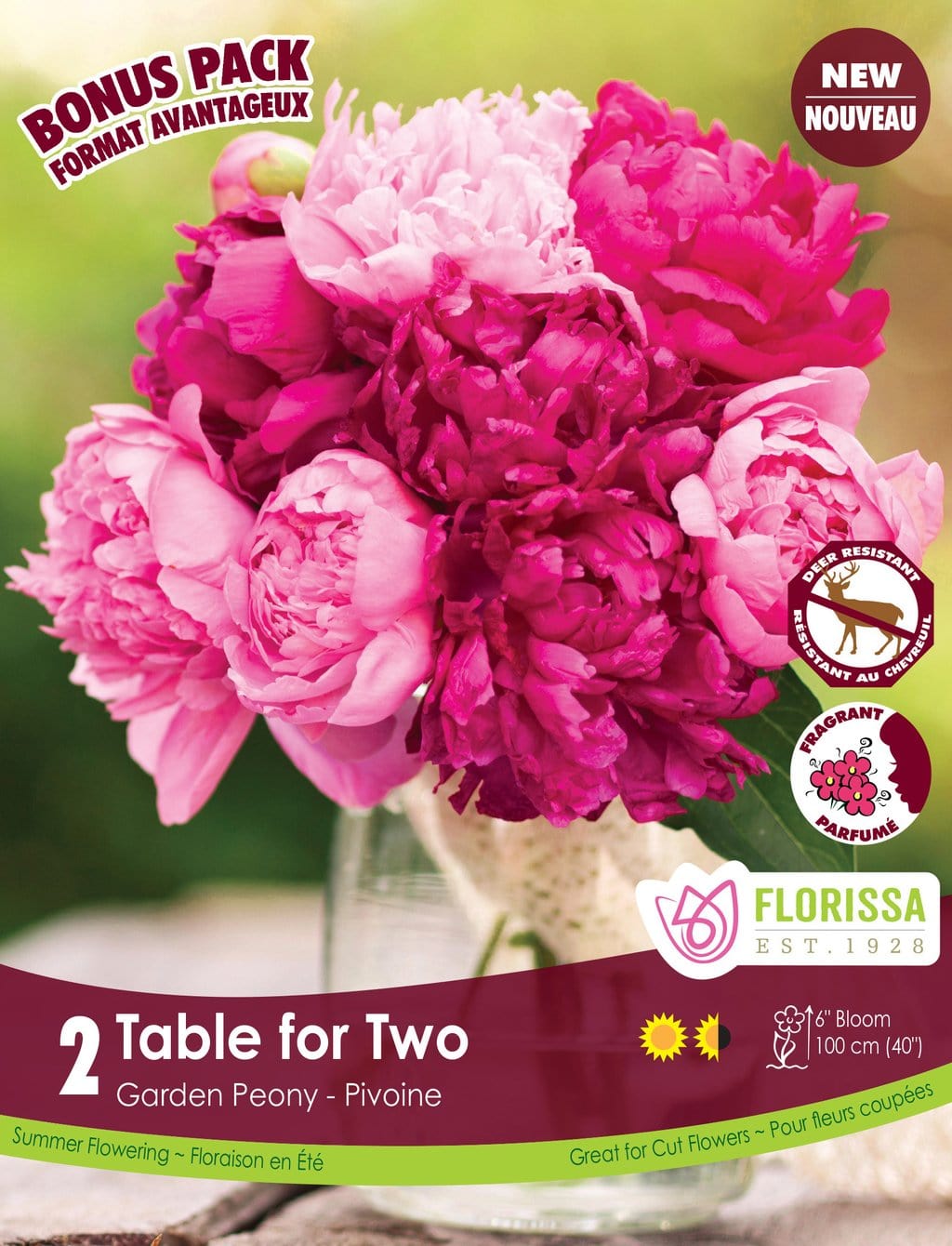 Peony - Table for Two, BONUS 2 Pack