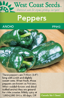 Peppers Ancho - West Coast Seeds