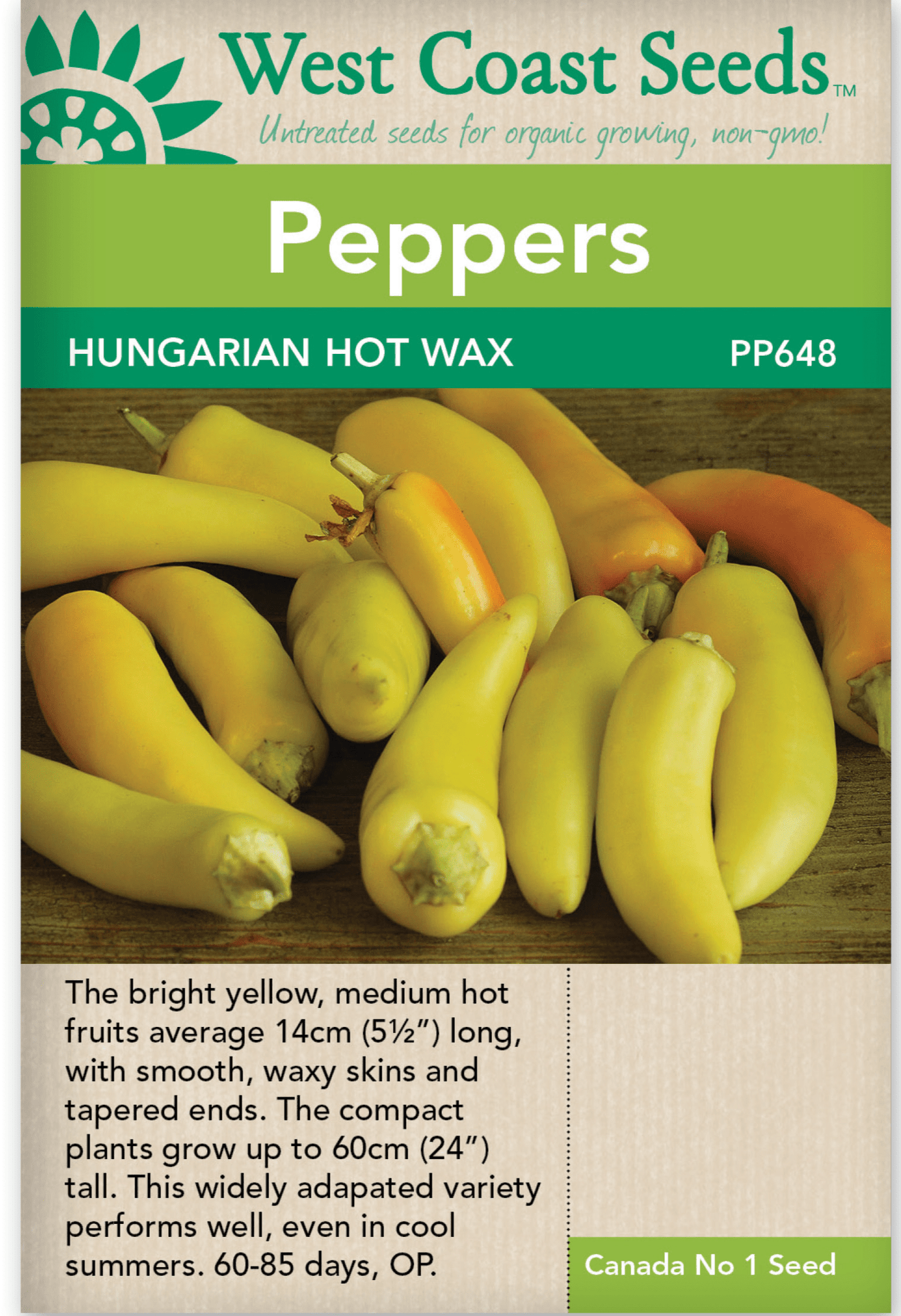 Pepper Hungarian Hot Wax - West Coast Seeds