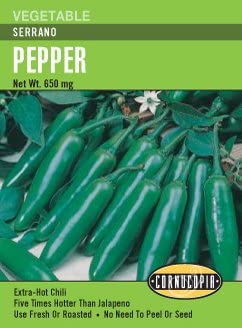 Pepper Serrano Chile - Cornucopia Seeds