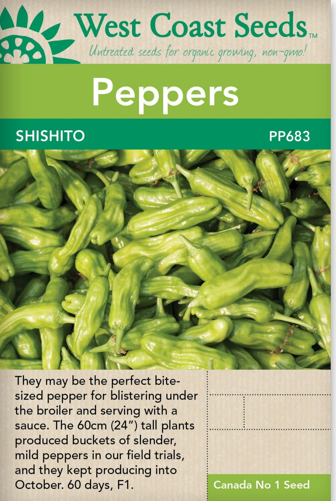 Pepper Shishito - West Coast Seeds
