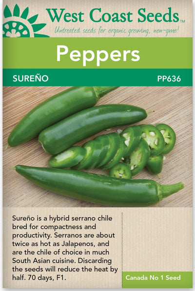 Pepper Sureno Serrano - West Coast Seeds
