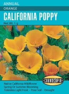 Poppy California Orange - Cornucopia Seeds