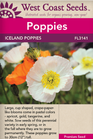 Poppy Iceland Poppies - West Coast Seeds