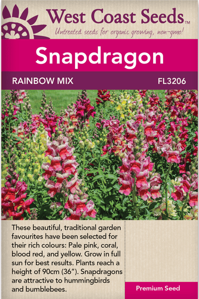 Snapdragon Rainbow Mix - West Coast Seeds