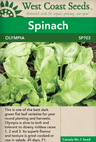 Spinach Olympia - West Coast Seeds