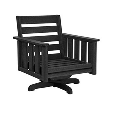 Stratford Swivel Arm Chair Frame - DSF264 Black-14