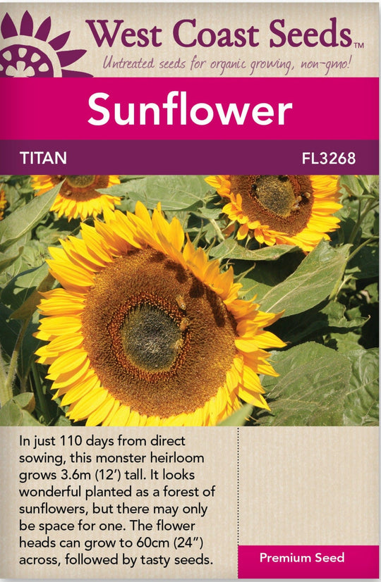 Sunflower Titan - West Coast Seeds Ltd