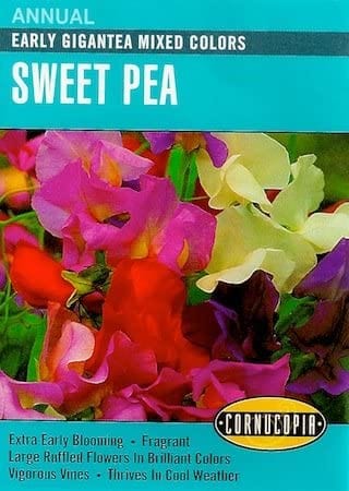 Sweet Pea Early Gigantea Mix - Cornucopia Seeds
