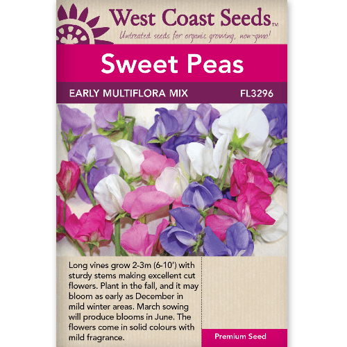 Sweet Peas Multiflora - West Coast Seeds