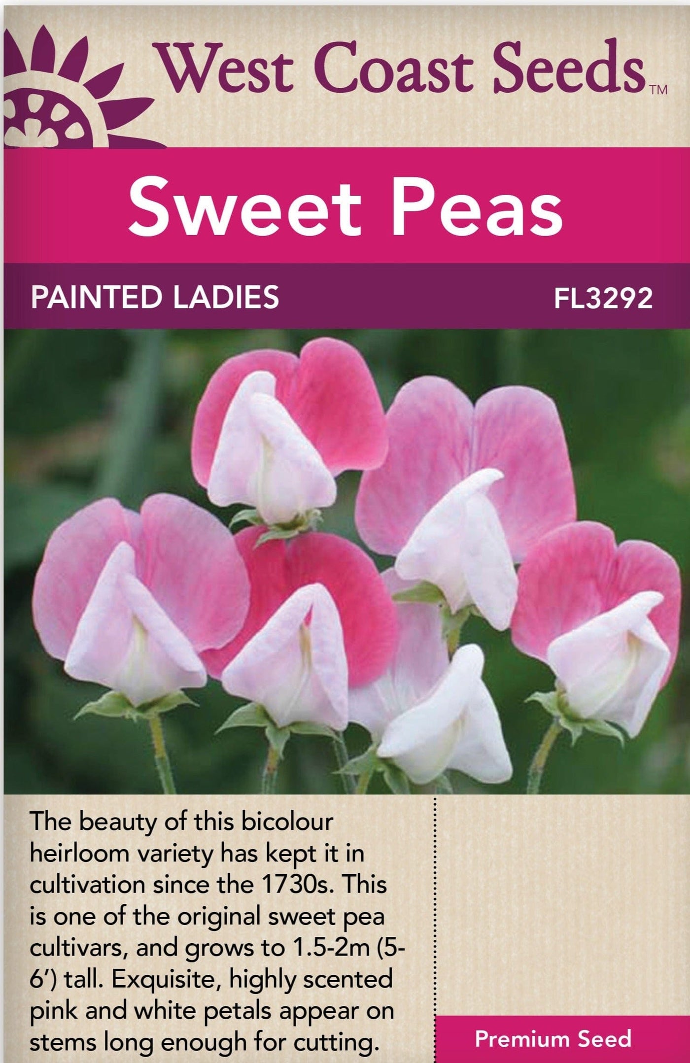 Sweet Peas Painted Ladies - West Coast Seeds