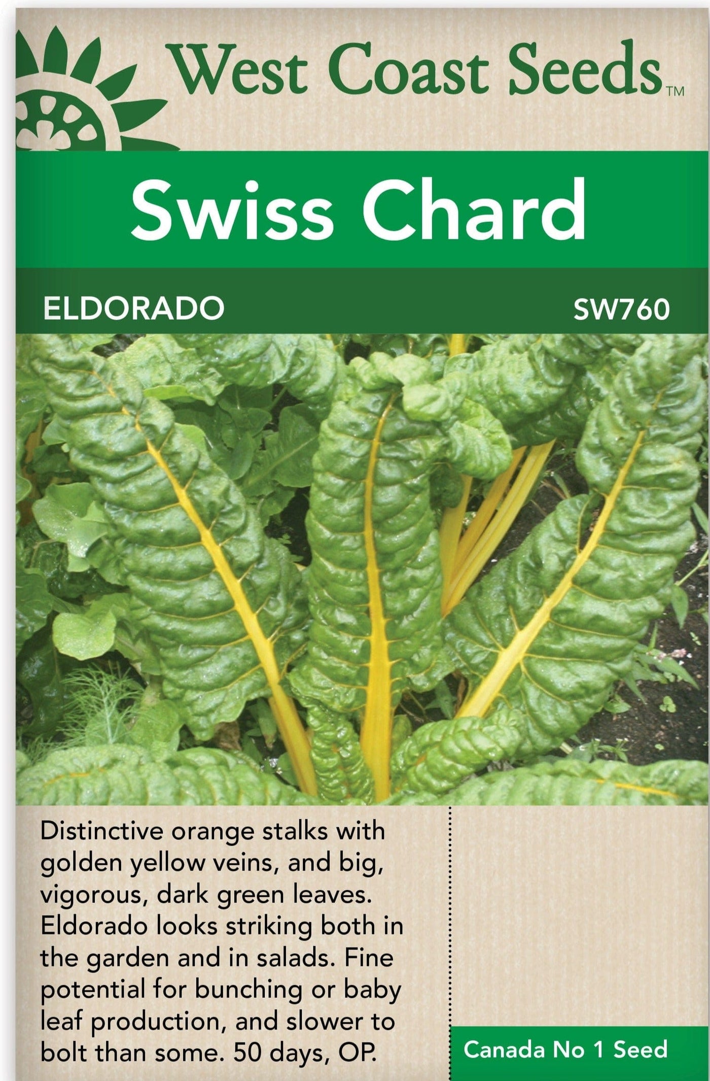 Swiss Chard Eldorado - West Coast Seeds