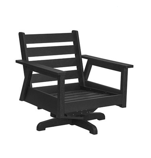 Tofino Swivel Armchair - DSF284 Black-14