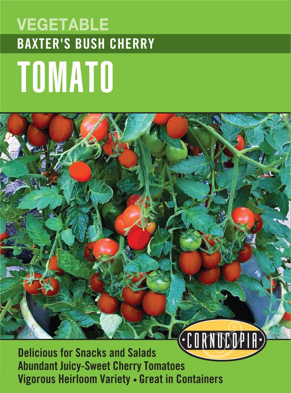 Tomato Baxter's Bush Cherry - Cornucopia Seeds