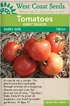 Tomato Early Girl - West Coast Seeds