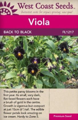 Viola Back to Black - West Coast Seeds