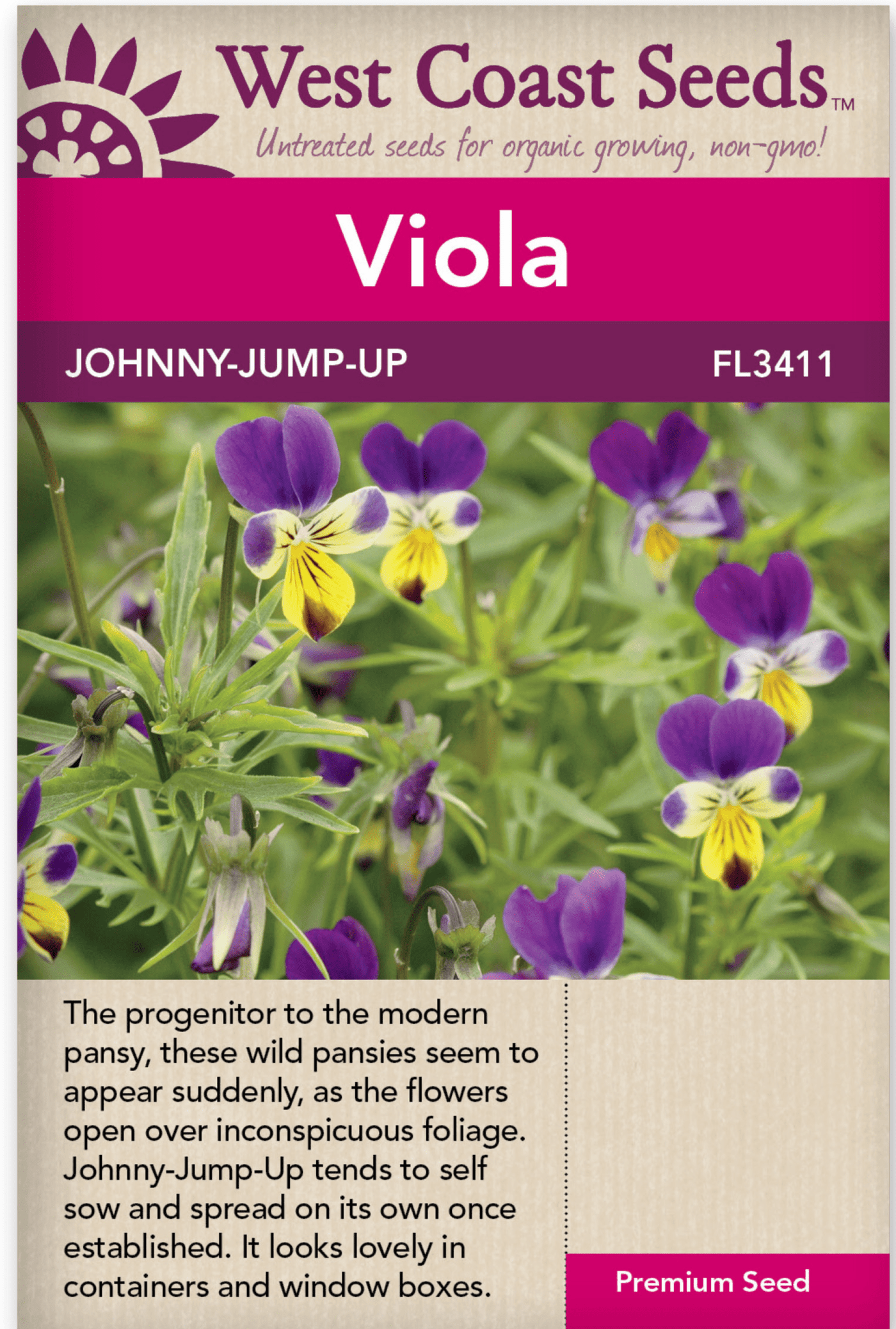 Viola Johnny Jump Up - West Coast Seeds West Coast Seeds Ltd