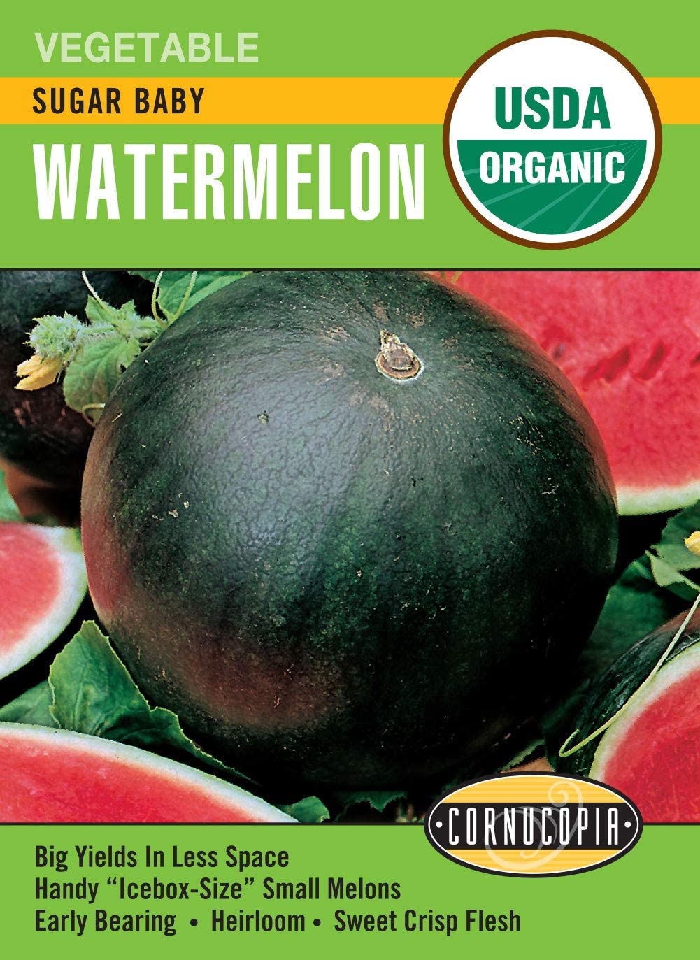 Watermelon Sugar Baby Organic - Cornucopia Seeds