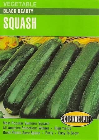 Zucchini Black Beauty - Cornucopia Seeds Cornucopia Seeds